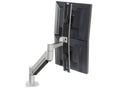 HAT Design Works 7500-WING-1500-124 7500 Wing Deluxe Dual Monitor Arm, Silver, holds 2.5-18.7 lbs per monitor, up to 24IN screen