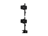 Amer AMR2CV Dual Monitor Vertical Clamp Mount max 32IN - Steel/Aluminum Alloy/Plastic - Support Flat Pannel Size: 24 - 3