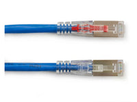 Black Box C6APC80S-BL-20 CAT6A 650-MHz Locking Snagless Stranded Ethernet Patch Cable - Shielded, CM PVC (RJ45 M/M), Blue, 20-ft. (6.0-m)