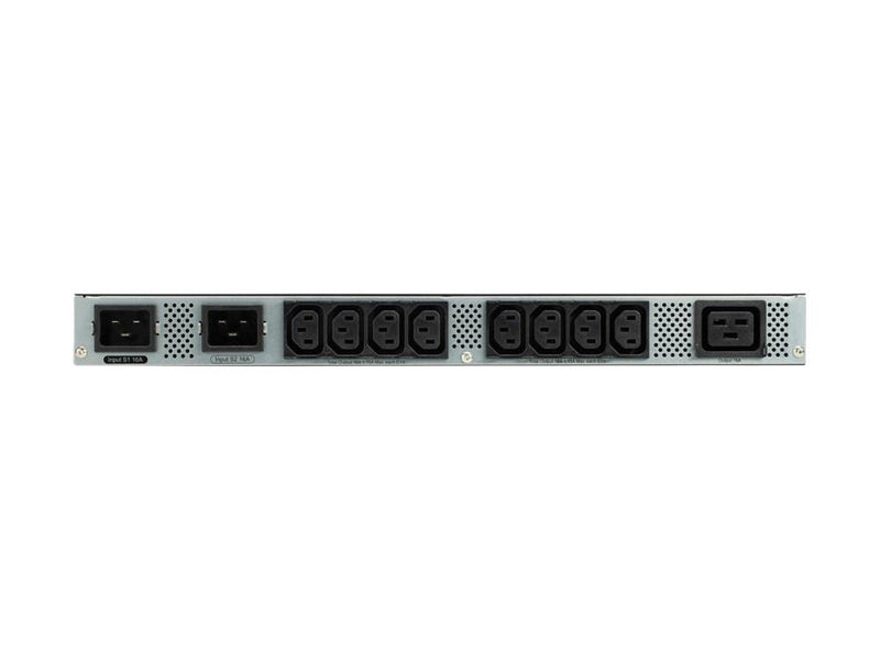 Eaton EATS220  ATS rack PDU, 1U, (2) L6-20P, (2) C20 input, 3.33 kW max, 200-240V, 16A, 8 ft cord, Single-phase, Outlets: (8) C13, (1) C19 - NEMA L6-20P