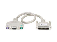 Black Box EHN154A-0001 KVM User Cable, Keyboard/Monitor/Mouse Cable with Audio - PS, PS/2 Standard, 1-ft. (0.3-m)