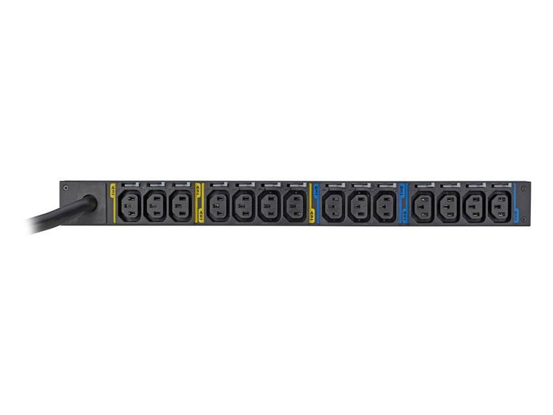 Eaton EMIT07-10 Metered Input rack PDU, 1U, L6-30P input, 10 ft cord, Single-phase, 200-240V, Outlets: (18) C13 Outlet grip - NEMA L6-30P