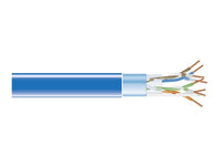 Black Box EVNSL0501A-1000 CAT5e 350-MHz Solid Ethernet Bulk Cable - Shielded (F/UTP), CMR PVC, Blue, 1000-ft. (304.8-m) Spool