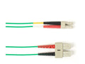 Black Box FOCMP50-005M-SCLC-GN 50 MM FO Patch Cable Duplx, Plenum, GN, Sclc, 5M, LCLC