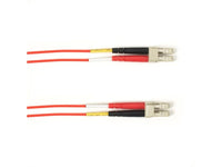 Black Box FOCMP62-001M-LCLC-RD OM1 62.5/125 Multimode Fiber Optic Patch Cable - OFNP Plenum, LC to LC, Red, 1-m (3.2-ft.), GSA, TAA/