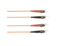 Black Box FOCMP62-010M-STST-OR OM1 62.5/125 Multimode Fiber Optic Patch Cable - OFNP Plenum, ST to ST, Orange, 10-m (32.8-ft.), GSA, TAA/