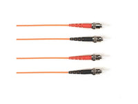 Black Box FOCMP62-010M-STST-OR OM1 62.5/125 Multimode Fiber Optic Patch Cable - OFNP Plenum, ST to ST, Orange, 10-m (32.8-ft.), GSA, TAA/