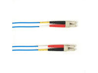 Black Box FOCMR10-003M-LCLC-BL OM3 50/125 Multimode Fiber Optic Patch Cable - OFNR PVC, LC to LC, Blue, 3-m (9.8-ft.), GSA, TAA/
