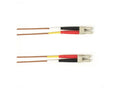 Black Box FOCMR10-005M-LCLC-BR OM3 50/125 Multimode Fiber Optic Patch Cable - OFNR PVC, LC to LC, Brown, 5-m (16.4-ft.), GSA, TAA/