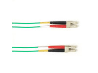 Black Box FOCMR50-005M-LCLC-GN OM2 50/125 Multimode Fiber Optic Patch Cable - OFNR PVC, LC to LC, Green, 5-m (16.4-ft.), GSA, TAA/