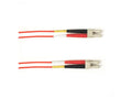 Black Box FOCMR50-005M-LCLC-RD OM2 50/125 Multimode Fiber Optic Patch Cable - OFNR PVC, LC to LC, Red, 5-m (16.4-ft.), GSA, TAA/