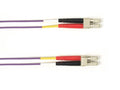 Black Box FOCMR62-001M-LCLC-VT OM1 62.5/125 Multimode Fiber Optic Patch Cable - OFNR PVC, LC to LC, Purple, 1-m (3.2-ft.), GSA, TAA/