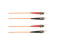 Black Box FOCMR62-005M-STST-OR OM1 62.5/125 Multimode Fiber Optic Patch Cable - OFNR PVC, ST to ST, Orange, 5-m (16.4-ft.), GSA, TAA/
