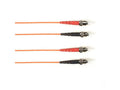 Black Box FOCMR62-006M-STST-OR OM1 62.5/125 Multimode Fiber Optic Patch Cable - OFNR PVC, ST to ST, Orange, 6-m (19.7-ft.), GSA, TAA/