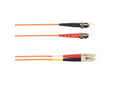 Black Box FOCMR62-020M-STLC-OR OM1 62.5/125 Multimode Fiber Optic Patch Cable - OFNR PVC, ST to LC, Orange, 20-m (65.6-ft.), GSA, TAA/