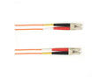 Black Box FOCMR62-025M-LCLC-OR OM1 62.5/125 Multimode Fiber Optic Patch Cable - OFNR PVC, LC to LC, Orange, 25-m (82.0-ft.), GSA, TAA/