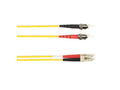 Black Box FOCMRSM-030M-STLC-YL OS2 9/125 Singlemode Fiber Optic Patch Cable - OFNR PVC, ST to LC, Yellow, 30-m (98.4-ft.), GSA, TAA/