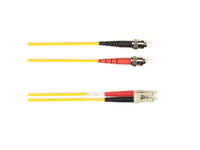 Black Box FOCMRSM-030M-STLC-YL OS2 9/125 Singlemode Fiber Optic Patch Cable - OFNR PVC, ST to LC, Yellow, 30-m (98.4-ft.), GSA, TAA/