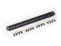Black Box JPM395A Rackmount Fiber Panel with Connectors (unassembled) - 1U, (16) ST Simplex