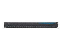 Black Box JPM818A CAT6 Feed-Through Patch Panel - 1U, Unshielded, 24-Port