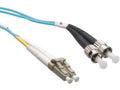 Axiom LCSTOM4MD2M-AX LC/ST OM4 Fiber Cable 2m, Aqua