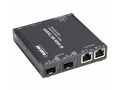 Black Box LGC340A Gigabit Ethernet (1000-Mbps) Industrial Media Converter - (2) 10/100/1000-Mbps Copper to (2) 100/1000-Mbps Fiber SFP, Hardened Temperature