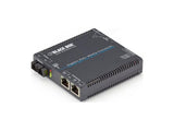 Black Box LGC5212A Gigabit Ethernet (1000-Mbps) PoE+ Media Converter - 10/100/1000-Mbps Copper to 100/1000-Mbps Singlemode Fiber, 1310nm, 15km, SC
