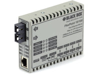 Black Box LMC100A-SC-R3 Fast Ethernet (100-Mbps) Media Converter - 10/100-Mbps Copper to 100-Mbps Multimode Fiber, 1300nm, 2km, SC