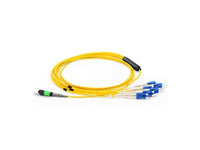 Axiom MP8LCSMR10M-AX MPO-4 LC OS2 Breakout Cable 10m, Aqua