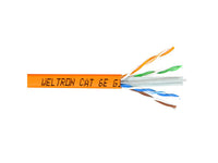 Weltron T2404L6-OR 1000FT ORANGE CAT6 SOLID CABLE UTP CMR