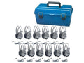 HamiltonBuhl LCP/12/SC7V Lab Pack, 12 SchoolMate SC7V Deluxe-Sized Headphones in a Carry Case