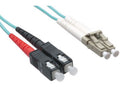 Axiom AXG96704 LC/SC OM4 Fiber Cable 50m - TAA, Aqua