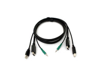 Black Box SKVMCBL-HDMI-06 Secure KVM Cable - Each end (1) USB, (1) HDMI, (1) 3.5mm Audio, 6-ft. (1.8-m)