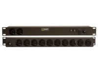 Vertiv 29396 Basic, Surge, 15A, 120V, Horizontal, (12) NEMA 5-15R, breakered, 10 ft power cord with 5-15P, Black Powder Coat
