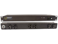 Vertiv 29607 Basic, Standard, 20A, 120V, Horizontal, (6) NEMA 5-20R, breakered, 10 ft power cord with 5-20P, Black Powder Coat