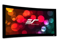 Elite Screens CURVE235-115A1080P3 LunetteAcousticPro1080P3 Series, 115IN Diag. 2.35:1, Sound Transparent Perforated Weave Curved Home Theater