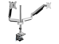SIIG CE-MT2X11-S1 Dual Monitor Gas Spring Desk Mount Full Motion (CE-MT2X11-S1)