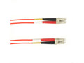 Black Box FOCMP10-030M-LCLC-RD OM3 50/125 Multimode Fiber Optic Patch Cable - OFNP Plenum, LC to LC, Red, 30-m (98.4-ft.), GSA, TAA/