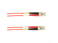 Black Box FOCMP10-030M-LCLC-RD OM3 50/125 Multimode Fiber Optic Patch Cable - OFNP Plenum, LC to LC, Red, 30-m (98.4-ft.), GSA, TAA/