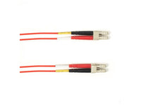 Black Box FOCMPM4-002M-LCLC-RD OM4 50/125 Multimode Fiber Optic Patch Cable - OFNP Plenum, LC to LC, Red, 2-m (6.5-ft.), GSA, TAA/