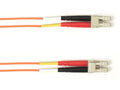 Black Box FOCMRM4-005M-LCLC-OR OM4 50/125 Multimode Fiber Optic Patch Cable - OFNR PVC, LC to LC, Orange, 5-m (16.4-ft.), GSA, TAA/