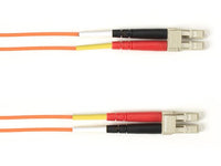 Black Box FOCMRM4-005M-LCLC-OR OM4 50/125 Multimode Fiber Optic Patch Cable - OFNR PVC, LC to LC, Orange, 5-m (16.4-ft.), GSA, TAA/