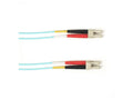 Black Box FOCMRM4-007M-LCLC-AQ OM4 50/125 Multimode Fiber Optic Patch Cable - OFNR PVC, LC to LC, Aqua, 7-m (23.0-ft.), GSA, TAA/