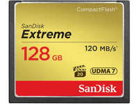 SanDisk SDCFXS-128G-A46 Extreme CompactFlash Memory Card, SDCFXS-128G-A46, 128GB, 120 Mbps