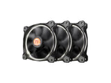 Thermaltake CL-F055-PL12WT-A Riing 120MM CASE/RAD Fan, White, 3 Pack