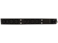 Vertiv 11027VH rPDU, Basic Standard, 30A, 208V, 4.9kW, Horizontal/Vertical, (4) IEC C13, (4) IEC C19, 10ft power cord with L6-30P, Black Powder Coat