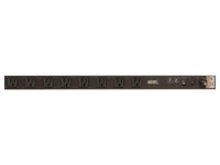 Vertiv 28008VH rPDU, Basic Surge, 15A, 120V, 1.4kW, Vertical, (8) NEMA 5-15R, 10ft power cord with 5-15P, Black Powder Coat