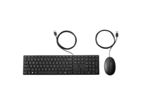 HP 9SR36UT Wired Desktop 320MK Mouse and Keyboard - Designed for your comfort - Simplified connection - Easy Cleaning - 