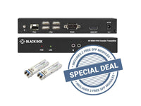 Black Box KVXLCHF-100-SFP-BUN3 KVM Extender Kit Over Fiber Bundle Single-Monitor,HDMI 4K30,USB 2.0,(2)SFPs,1250-Mbps LC,SM 1310nm,20km(LFP442),GSA,TAA