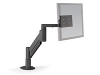 HAT Design Works 9105-XHD-1X1-1500-FM-104 Heavy Duty Monitor Arm Assembly w/1500 Cylinder & Flex Mount, Black, holds 35 lbs, 100mmx100mm VESA
